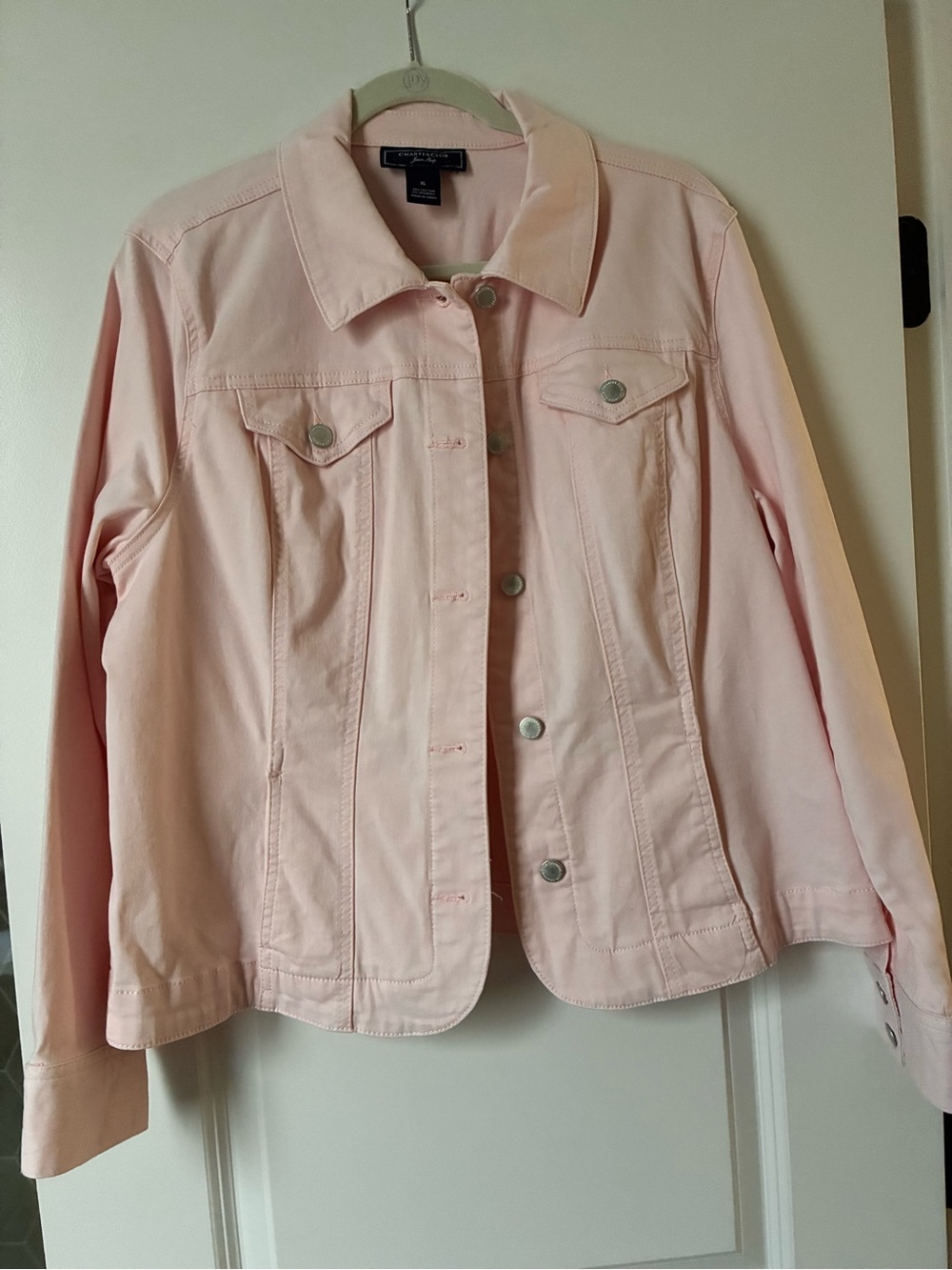 Charter Club Pale Pink Denim Jacket